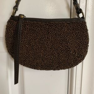J Crew Beaded Coin Purse in Brown